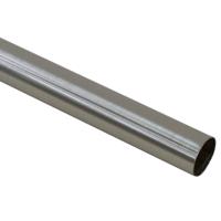 Leen Bakker - Gordijnroede 120cm Grijs Rvs - Ø28mm (1209047) - Metaal - Zilverkleurig