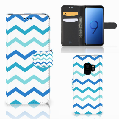 Samsung Galaxy S9 | Telefoon Hoesje | Zigzag Blauw