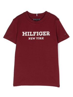 Tommy Hilfiger Junior t-shirt en coton à logo imprimé - Rouge