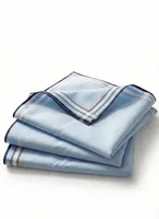 6 stuks Heren zakdoeken - Lichtblauw