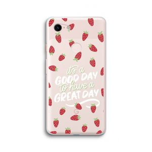 Don't forget to have a great day: Google Pixel 3 XL Transparant Hoesje