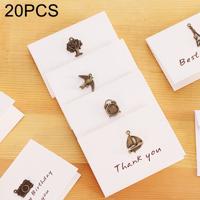 20 stuks creatieve eenvoudige Mini ornamenten wenskaart verjaardag kaart DIY opvouwbare zegen kaart briefkaart willekeurige stijl-levering