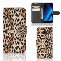 Samsung Galaxy A5 2017 | Telefoonhoesje | Met pasjeshouder | Leopard