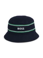 BOSS Kidswear bob à logo imprimé - Bleu