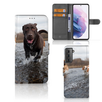 Samsung Galaxy S21 Plus Telefoonhoesje met Pasjes Honden Labrador - thumbnail