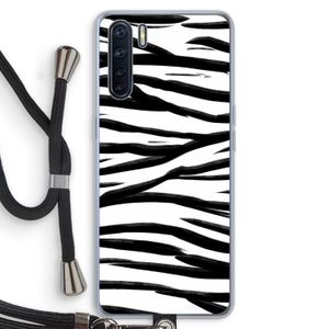 Zebra pattern: Oppo A91 Transparant Hoesje met koord