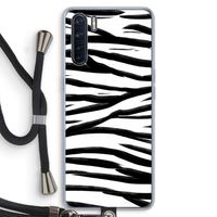 Zebra pattern: Oppo A91 Transparant Hoesje met koord