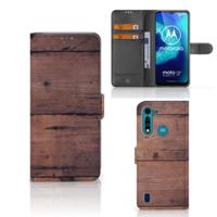 Motorola G8 Power Lite | Book Style Case | Old Wood