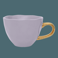 Good Morning kop Cappuccino / Thee Ø11 cm - Lila (set van 4)