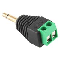 3.5mm mannelijke stekker 2 Pole 2 Pin aansluitblok Stereo Audio-aansluiting