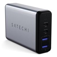 Satechi ST-MC2TCAM GSM-lader USB-A 3.0, USB-C 75 W Zwart, Zilver