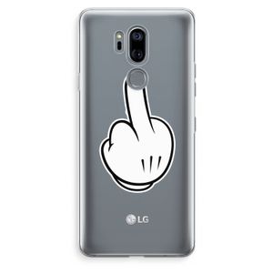 Middle finger black: LG G7 Thinq Transparant Hoesje