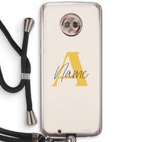 Amber Script: Motorola Moto G6 Transparant Hoesje met koord