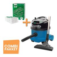 Combideal - Numatic - Stofzuiger PPR240-11 Blauw - Stofzuigerzak NVM-1CH Hepa 10 stuks