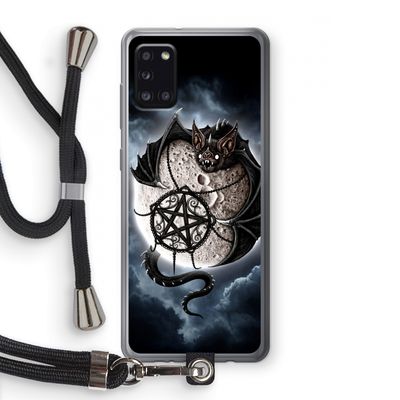 Volle maan: Samsung Galaxy A31 Transparant Hoesje met koord