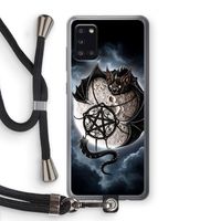 Volle maan: Samsung Galaxy A31 Transparant Hoesje met koord