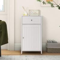 Badkamerskast Badkast met Lade & Deur Moderne Opbergkast voor Badkamer Woonkamer Keuken 43 x 34 x 77 cm Wit Badkamerskast Badkast met Lade & Deur Moderne Opbergkast voor Badkamer Woonkamer Keuken 43 x 34 x 77 cm Wit