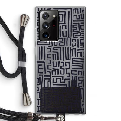 Moroccan Print: Samsung Galaxy Note 20 Ultra / Note 20 Ultra 5G Transparant Hoesje met koord