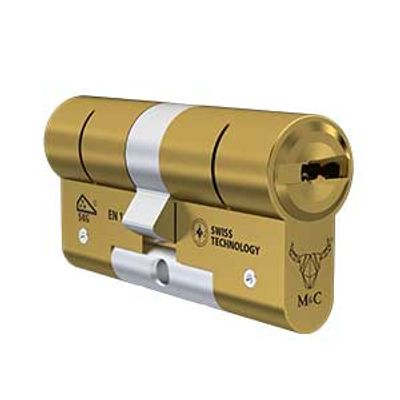 M&C Minos cilinderslot messing SKG3 - versterkte metalen sleutels en trapshark beveiliging