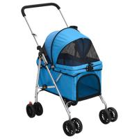 VidaXL Hondenwagen inklapbaar 76x50x100 cm oxford stof blauw