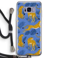 Luipaard: Samsung Galaxy S8 Plus Transparant Hoesje met koord