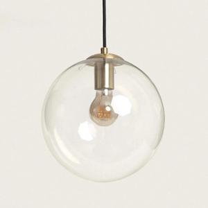 Hanglamp goud met glazen kap E27 fitting &apos;Mino&apos; 25 cm