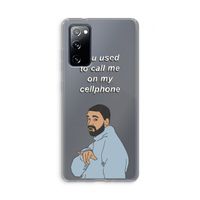 Hotline bling: Samsung Galaxy S20 FE / S20 FE 5G Transparant Hoesje Hotline bling: Samsung Galaxy S20 FE / S20 FE 5G Transparant Hoesje
