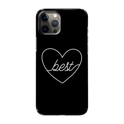 Best heart black: Volledig geprint iPhone 12 Pro Max Hoesje