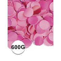Zakje met 600 gram roze confetti   -