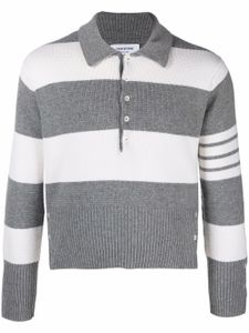 Thom Browne pull en cachemire à rayures - Gris