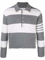 Thom Browne pull en cachemire à rayures - Gris