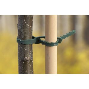 Nature - 3 stuks Universele bindband met rattenstaartsluting groen 17cm set a 40 stuks