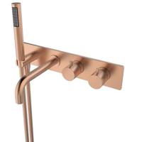 Wiesbaden Badthermostaat Inbouw - Geborsteld Koper Design