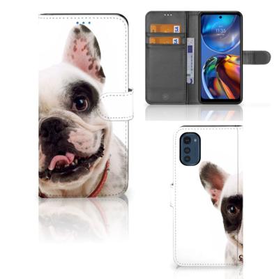 Motorola Moto E32 | Moto E32s | Telefoonhoesje | Met pasjeshouder | Franse Bulldog