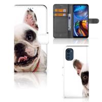 Motorola Moto E32 | Moto E32s | Telefoonhoesje | Met pasjeshouder | Franse Bulldog