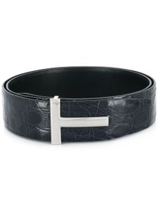 TOM FORD ceinture à boucle logo - Bleu