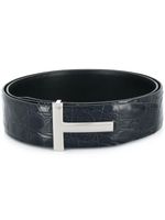 TOM FORD ceinture à boucle logo - Bleu