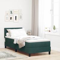 Boxspringbed met matras fluweel donkergroen 80x200 cm