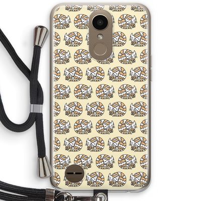 Slapende poes: LG K10 (2017) Transparant Hoesje met koord
