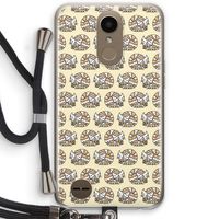 Slapende poes: LG K10 (2017) Transparant Hoesje met koord
