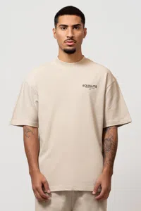 Equalité Societé Oversized T-Shirt Beige - Maat XS - Kleur: Beige | Soccerfanshop