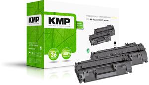 KMP Toner vervangt HP HP 05A (CE505A) Compatibel 2-pack Zwart 2300 bladzijden H-T235D 1217,8021