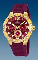 Horlogeband Festina F16581-2 Rubber Bordeaux 15mm