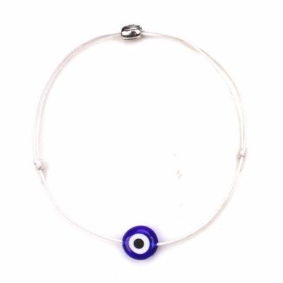 Gelukkige boze oog armbanden voor vrouwen 6 kleuren handgemaakte gevlochten touw gelukkige sieraden rode armband vrouwelijk (wit)