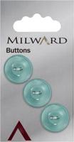 Milward Knoop Parelmoer Lichtgroen 17mm (3 stuks)