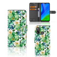 Huawei P Smart 2020 Hoesje Orchidee Groen - thumbnail