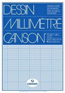 Canson 200067111 millimeterpapier A3 90 g/m² 50 vel