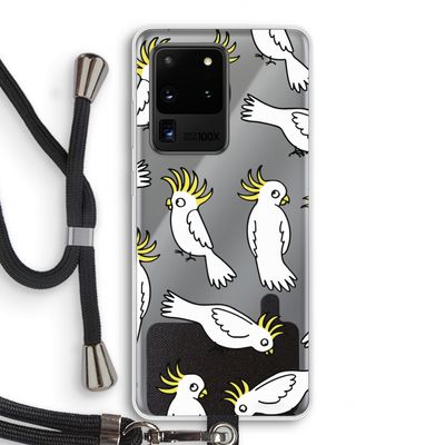 Papegaai: Samsung Galaxy S20 Ultra Transparant Hoesje met koord