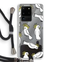 Papegaai: Samsung Galaxy S20 Ultra Transparant Hoesje met koord