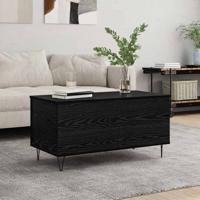 Salontafel Zwart eiken 90 x 44.5 x 45 cm Bewerkt hout